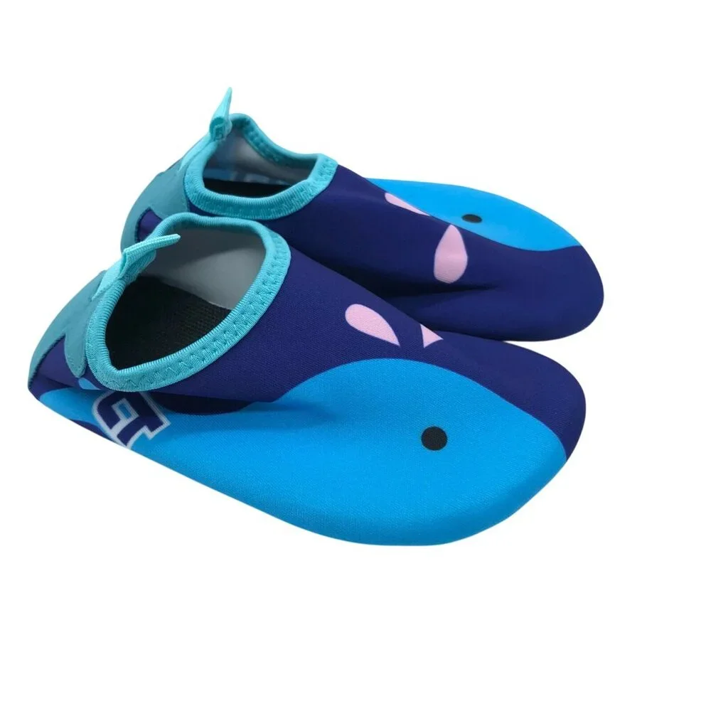 Cituo Baby Boys Girls Water Shoes Slip On Fabric Whale Blue 26/27 US 8/9